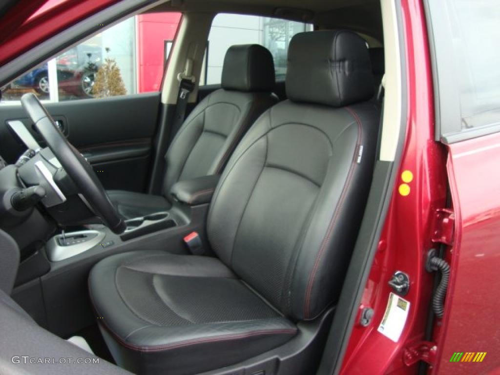 Black/Red Interior 2008 Nissan Rogue SL AWD Photo #46052416
