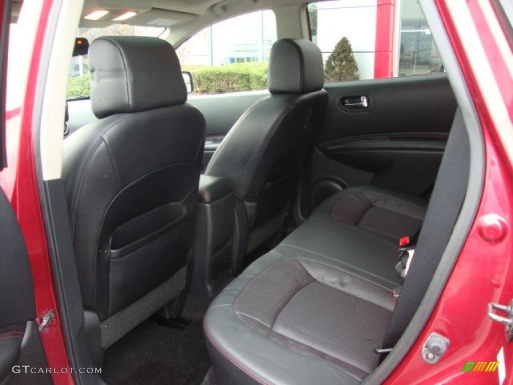 Black/Red Interior 2008 Nissan Rogue SL AWD Photo #46052437