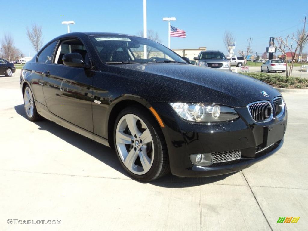 2010 3 Series 335i Coupe - Jet Black / Black photo #2