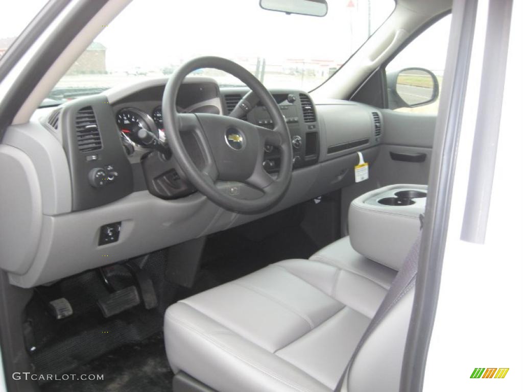 Dark Titanium Interior 2011 Chevrolet Silverado 2500HD Regular Cab Chassis Photo #46054270