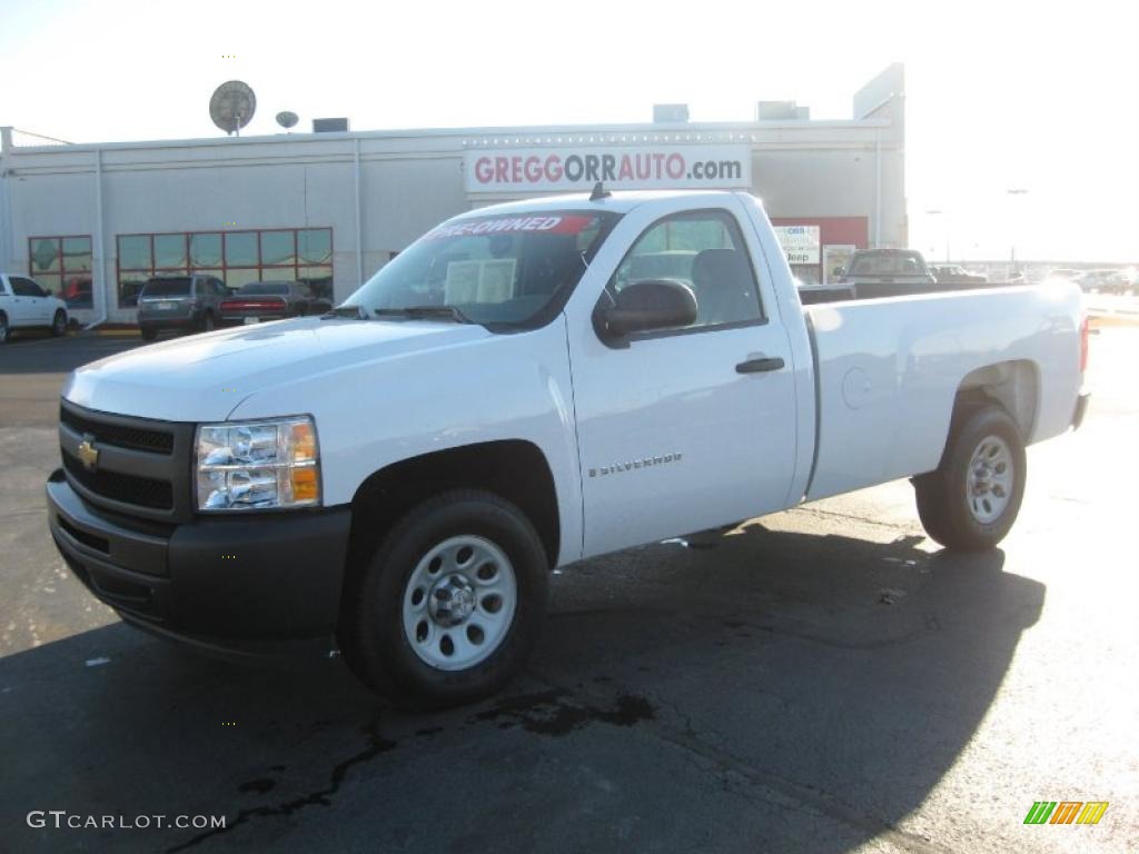 2009 Silverado 1500 Regular Cab - Summit White / Dark Titanium photo #1