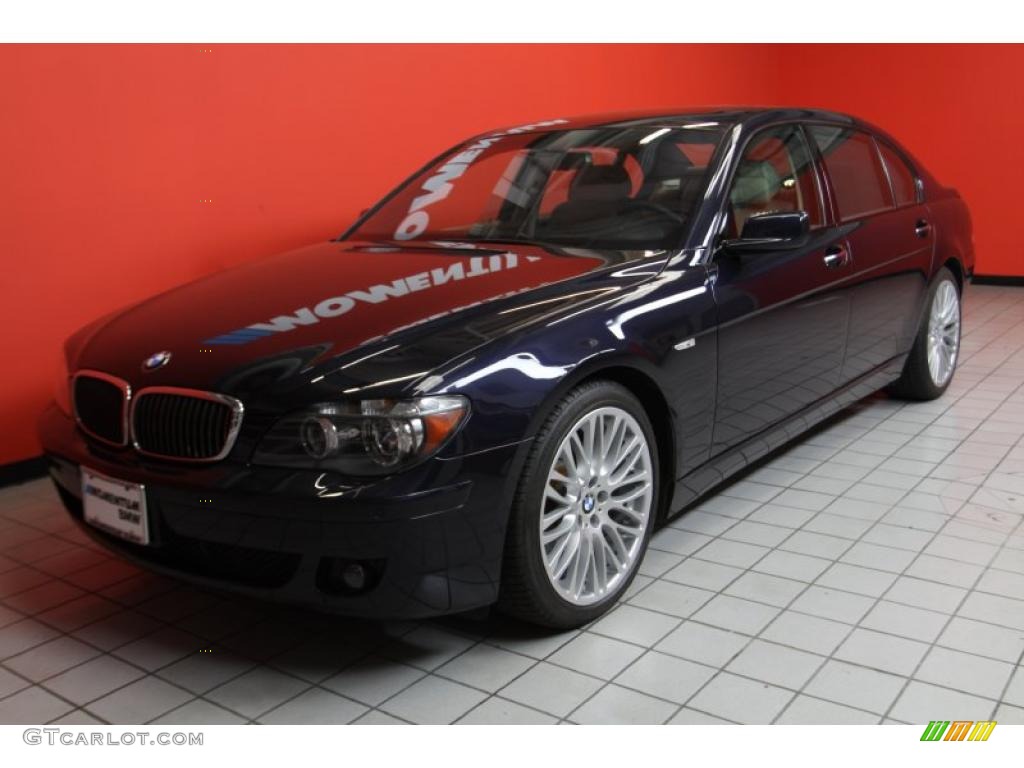 2008 7 Series 750Li Sedan - Monaco Blue Metallic / Cream Beige photo #2