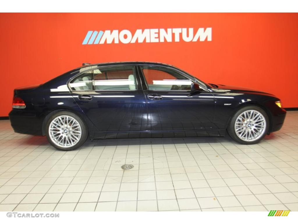 2008 7 Series 750Li Sedan - Monaco Blue Metallic / Cream Beige photo #4