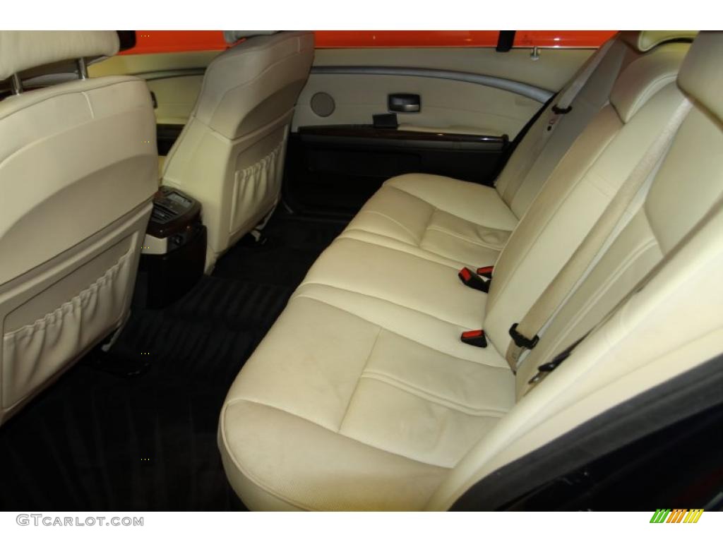 Cream Beige Interior 2008 BMW 7 Series 750Li Sedan Photo #46055167