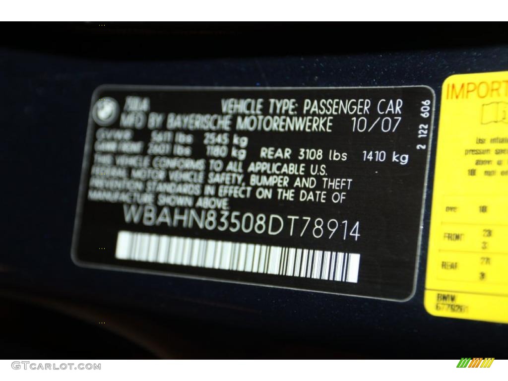 2008 7 Series 750Li Sedan - Monaco Blue Metallic / Cream Beige photo #8