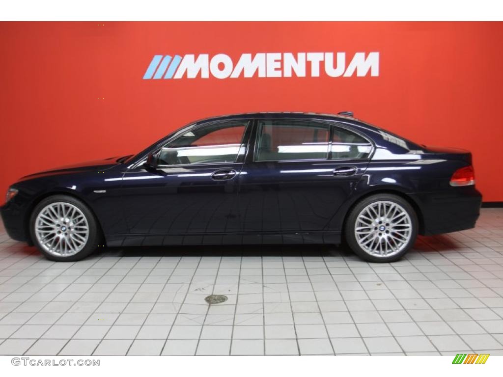 2008 7 Series 750Li Sedan - Monaco Blue Metallic / Cream Beige photo #17