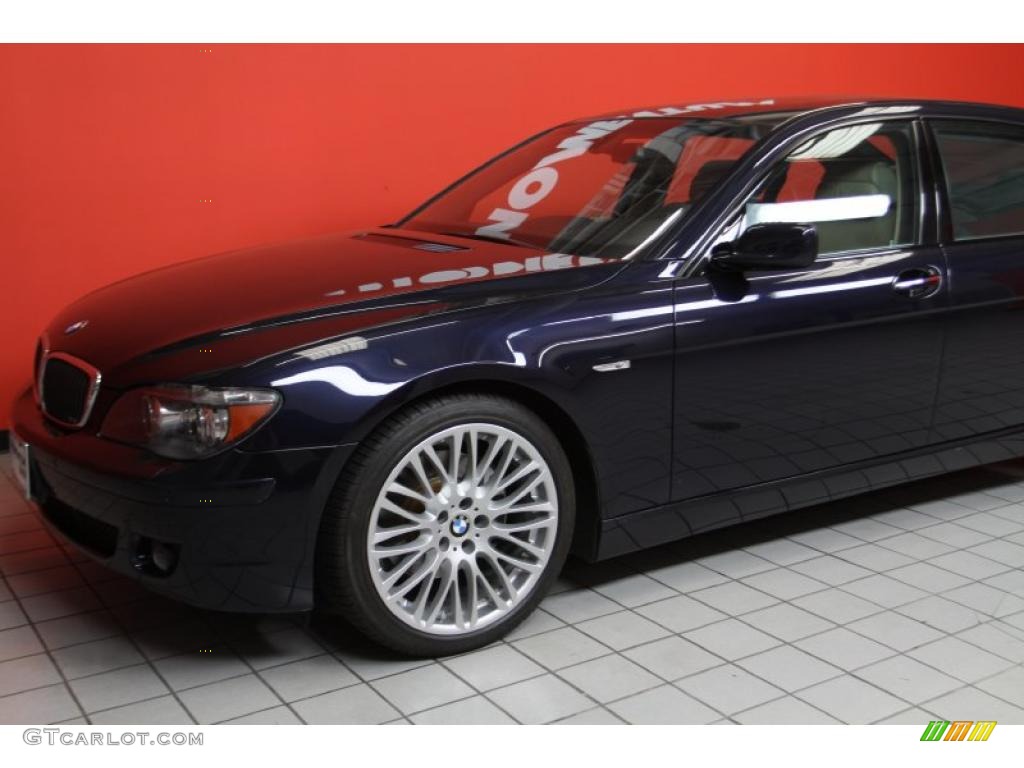 2008 7 Series 750Li Sedan - Monaco Blue Metallic / Cream Beige photo #19