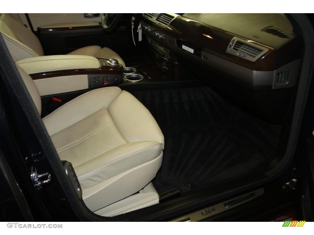 2008 7 Series 750Li Sedan - Monaco Blue Metallic / Cream Beige photo #35
