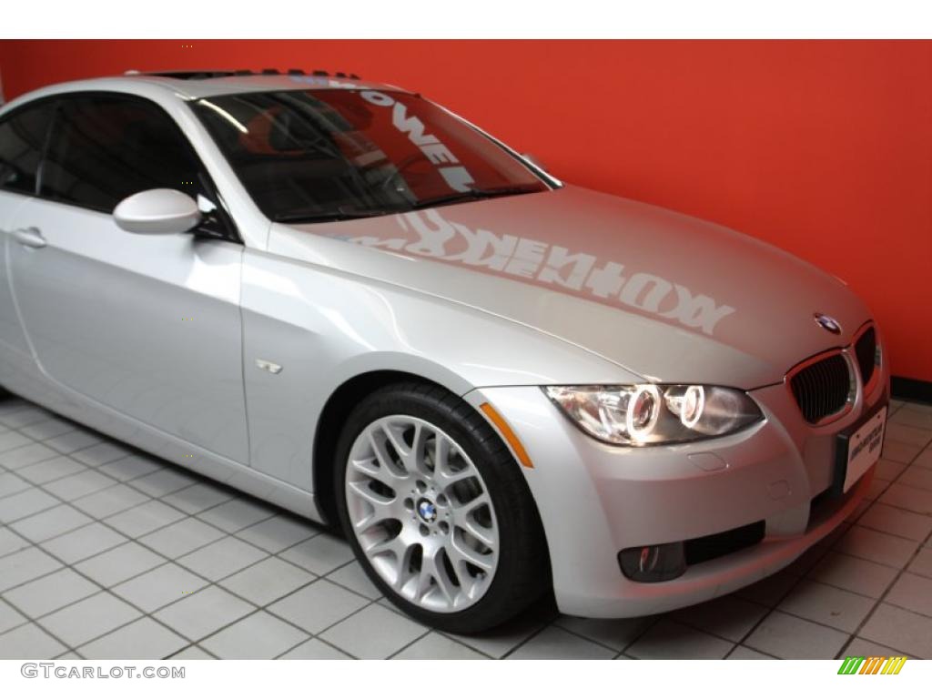 2009 3 Series 328i Coupe - Titanium Silver Metallic / Black photo #11