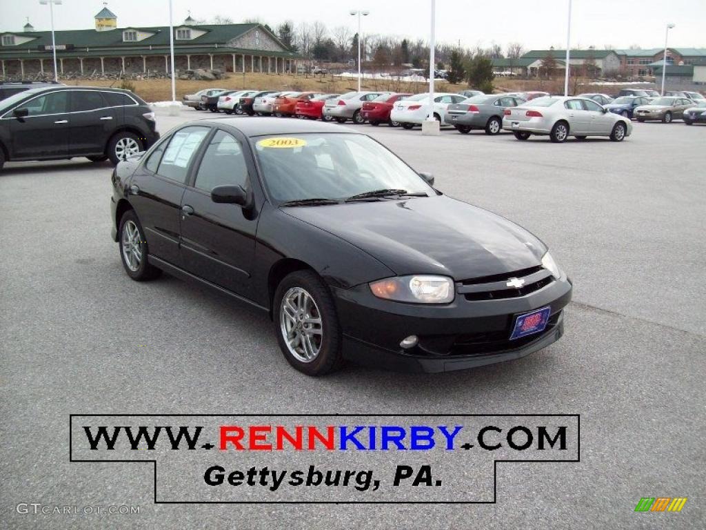 2003 Cavalier LS Sport Sedan - Black / Graphite Gray photo #1