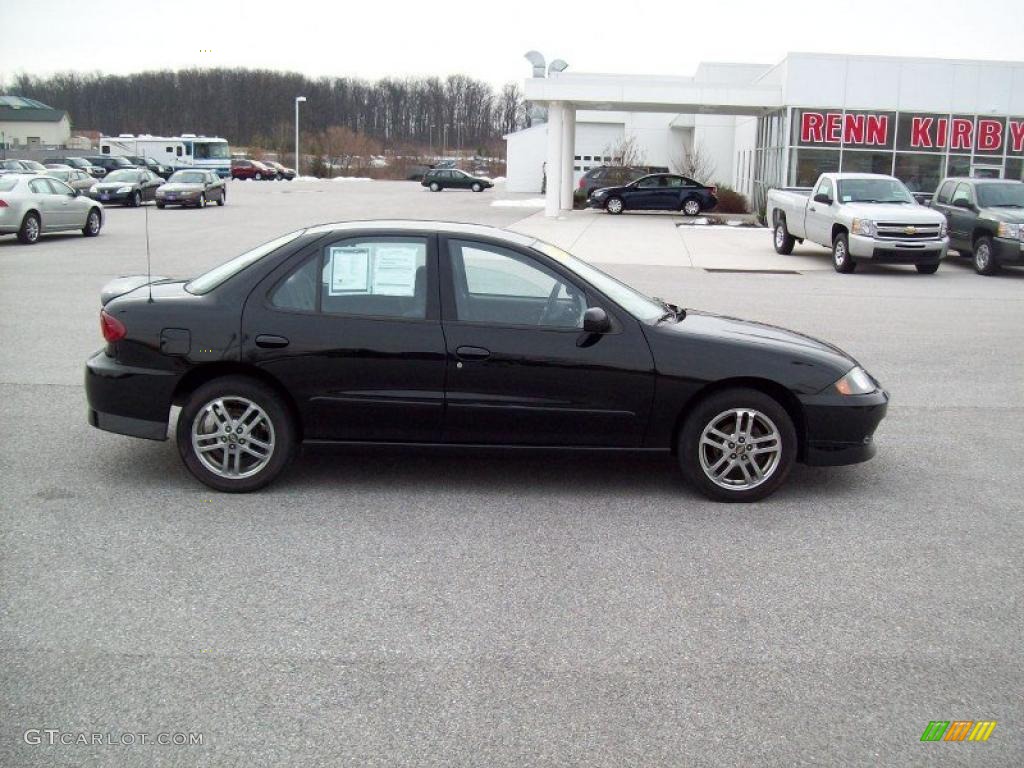 2003 Cavalier LS Sport Sedan - Black / Graphite Gray photo #3