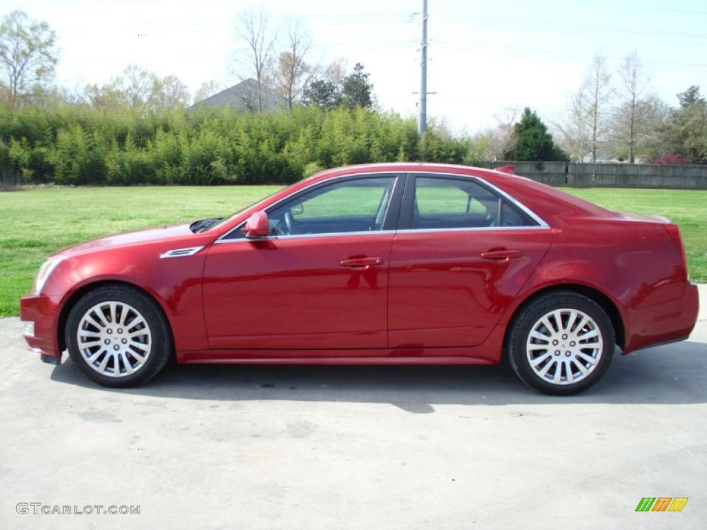 Crystal Red Tintcoat 2010 Cadillac CTS 3.0 Sedan Exterior Photo #46059356