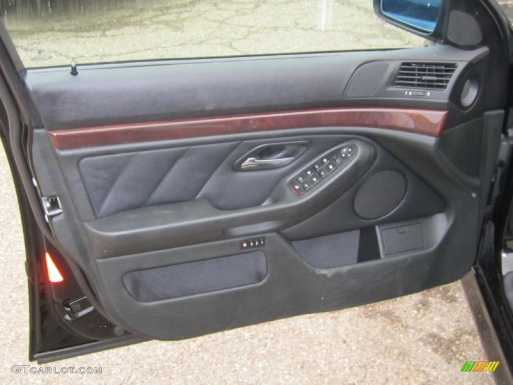 2002 BMW 5 Series 540i Sedan Black Door Panel Photo #46060074
