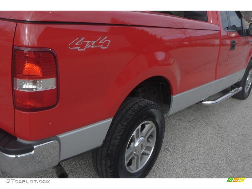 2006 F150 XLT Regular Cab 4x4 - Bright Red / Medium/Dark Flint photo #6