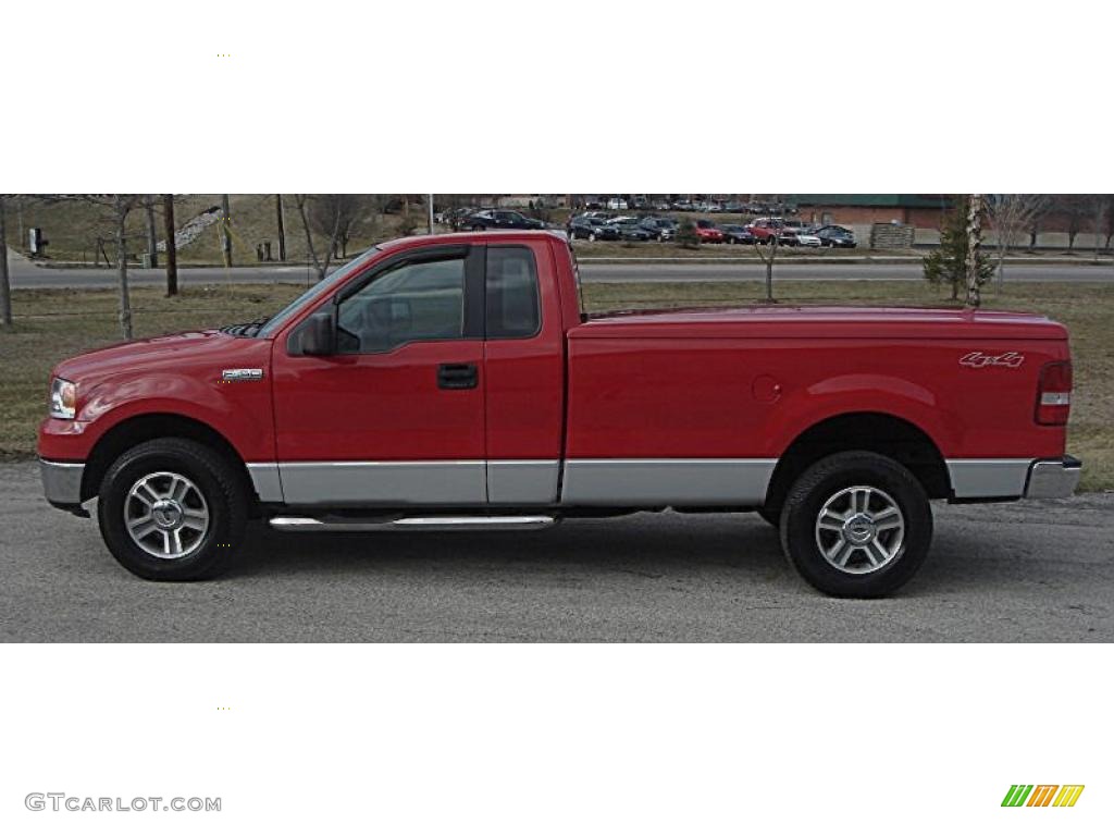 2006 F150 XLT Regular Cab 4x4 - Bright Red / Medium/Dark Flint photo #19