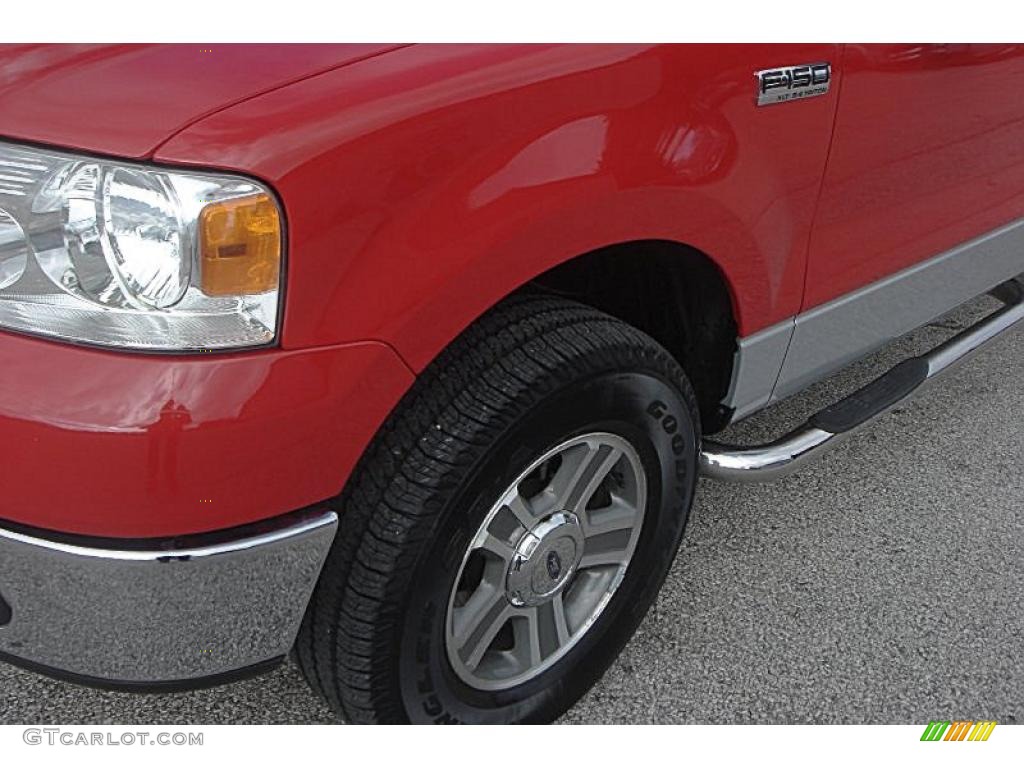 2006 F150 XLT Regular Cab 4x4 - Bright Red / Medium/Dark Flint photo #21