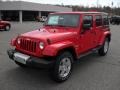 2011 Flame Red Jeep Wrangler Unlimited Sahara 4x4  photo #1