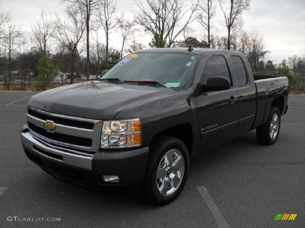 2010 Silverado 1500 LT Extended Cab 4x4 - Taupe Gray Metallic / Ebony photo #1