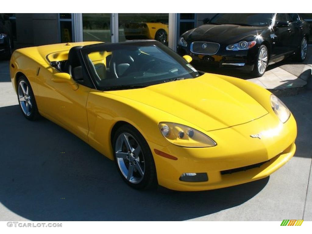 2005 Corvette Convertible - Millenium Yellow / Ebony photo #11