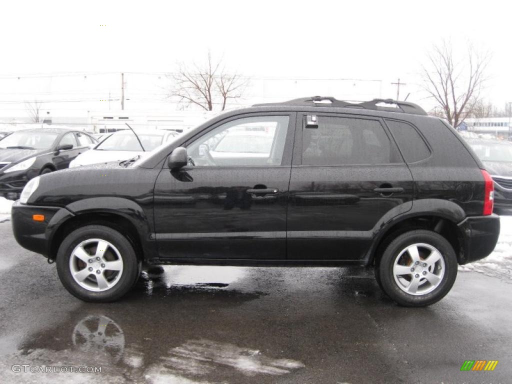 Obsidian Black 2008 Hyundai Tucson GLS Exterior Photo #46064310
