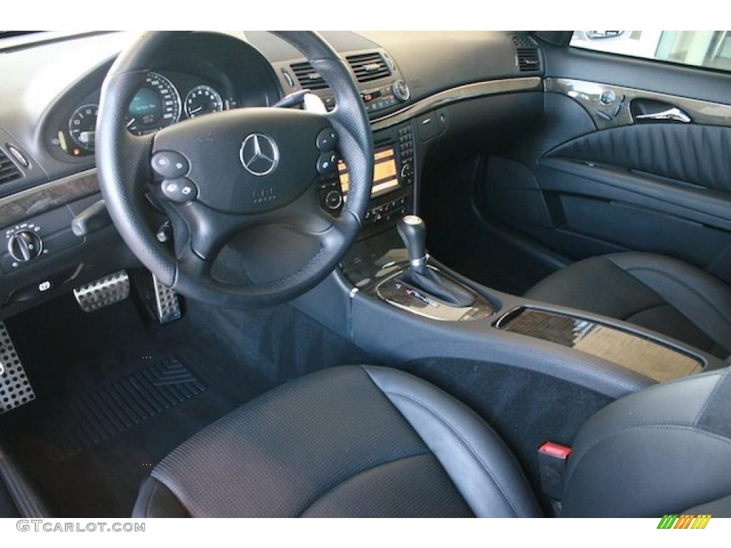 Black Interior 2009 Mercedes-Benz E 63 AMG Sedan Photo #46064373