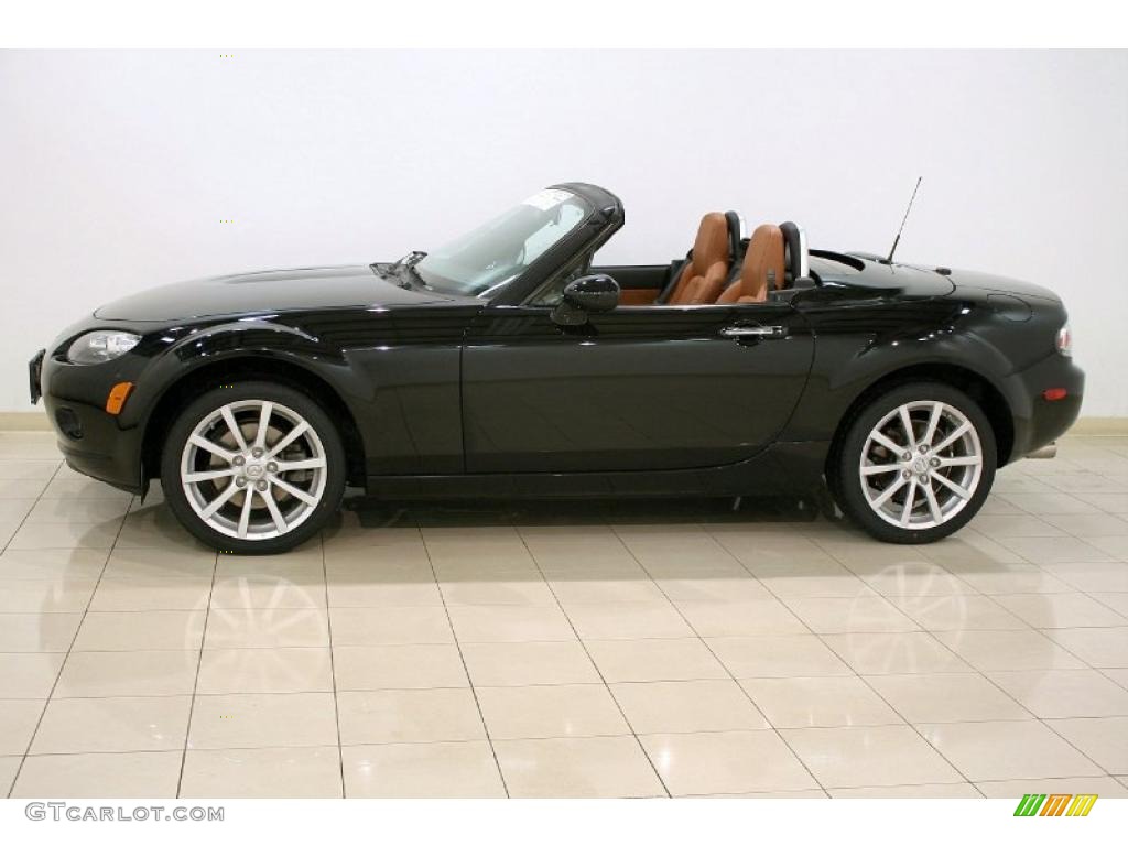 Brilliant Black 2008 Mazda MX-5 Miata Grand Touring Hardtop Roadster Exterior Photo #46064970