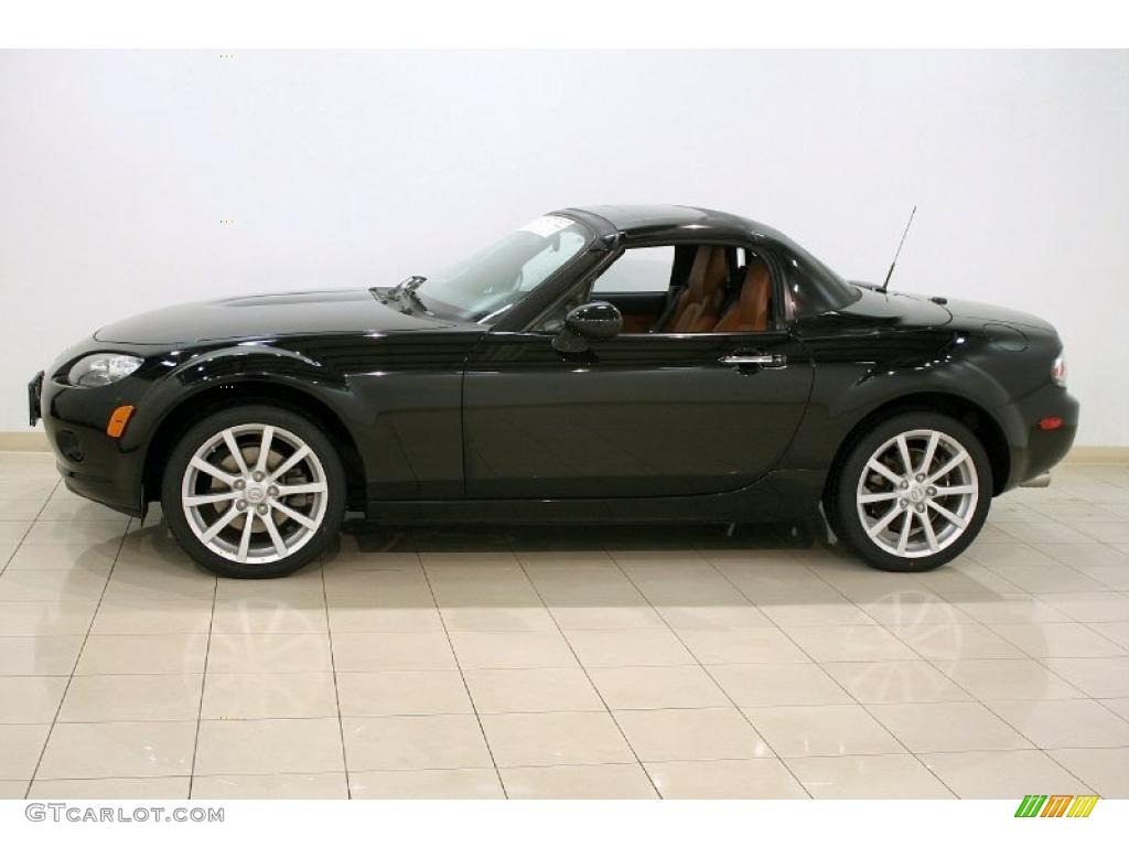 Brilliant Black 2008 Mazda MX-5 Miata Grand Touring Hardtop Roadster Exterior Photo #46064982