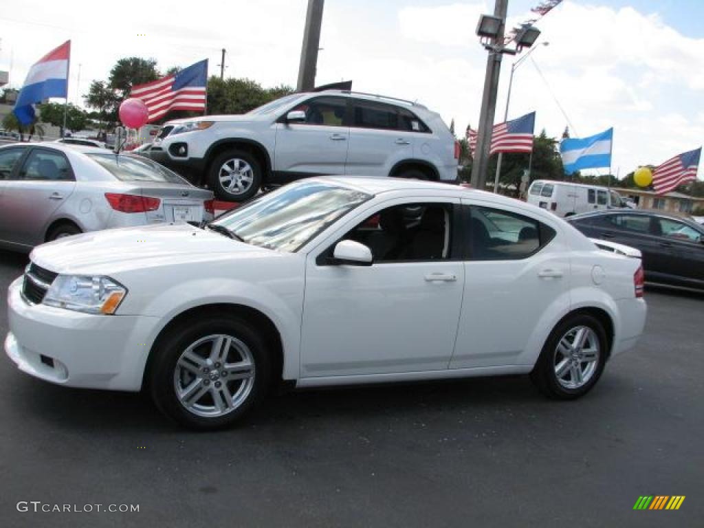 2009 Avenger R/T - Stone White / Dark Slate Gray photo #6