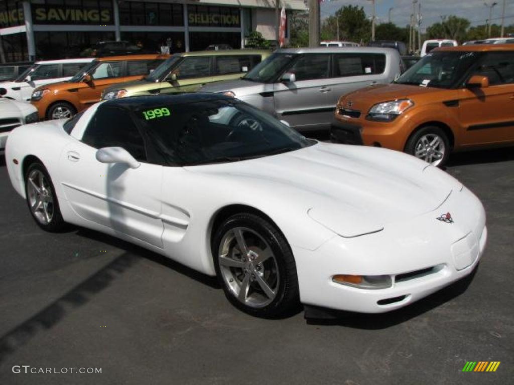 1999 Corvette Coupe - Arctic White / Black photo #1