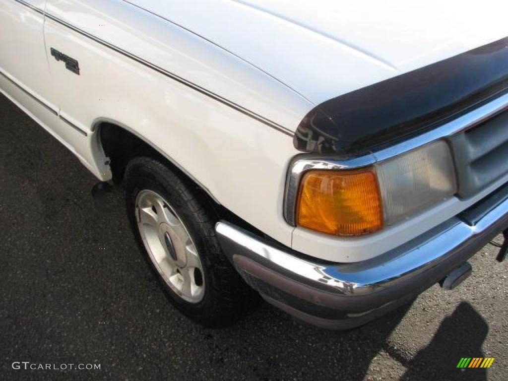 1997 Ranger XLT Extended Cab - Oxford White / Medium Prairie Tan photo #2