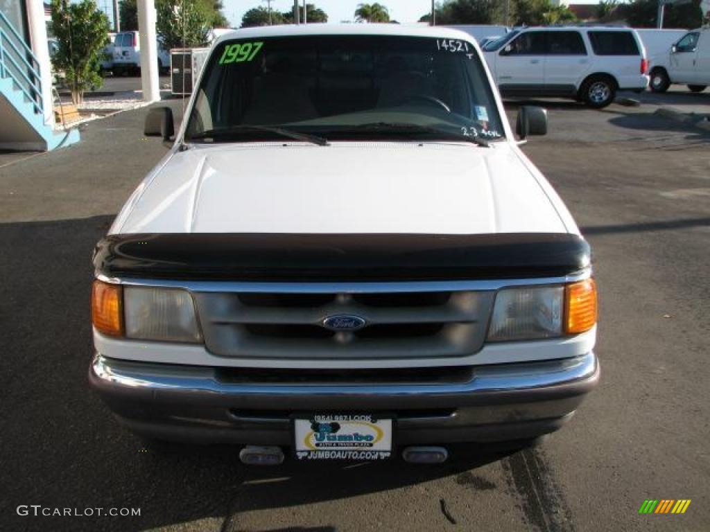 1997 Ranger XLT Extended Cab - Oxford White / Medium Prairie Tan photo #3