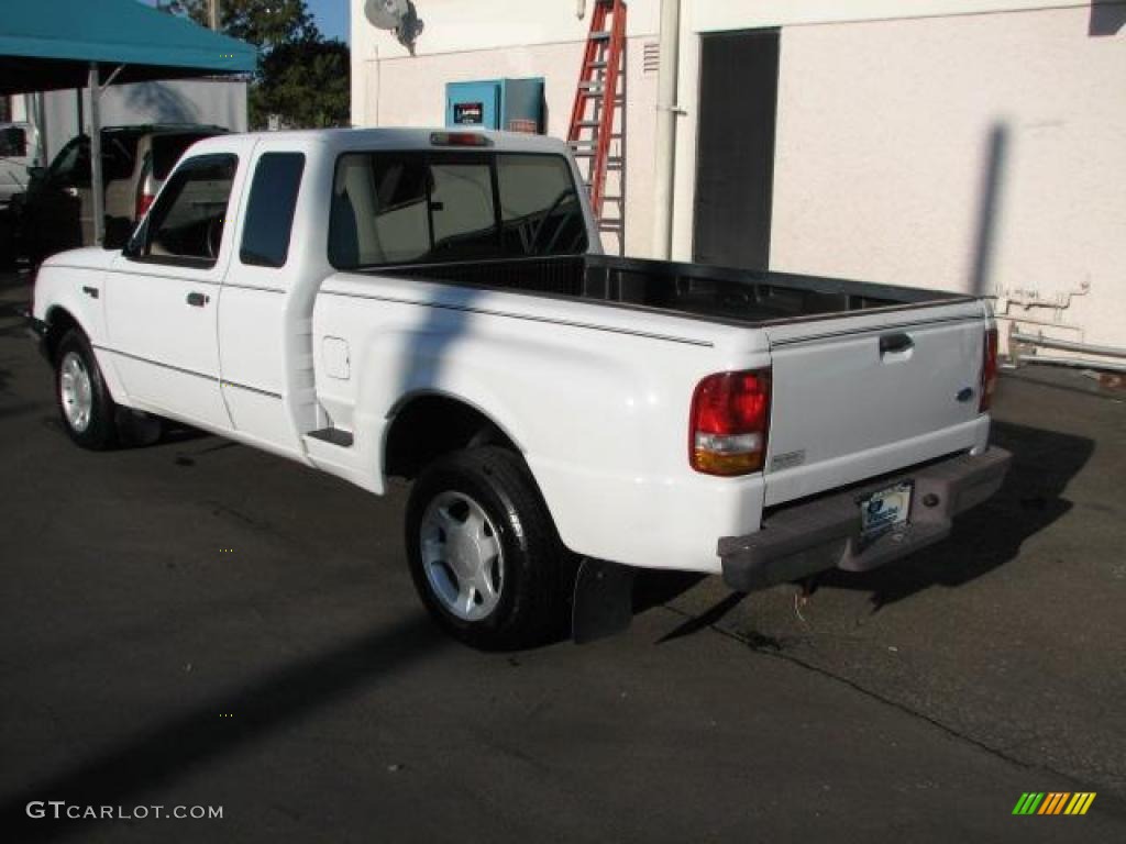 1997 Ranger XLT Extended Cab - Oxford White / Medium Prairie Tan photo #7