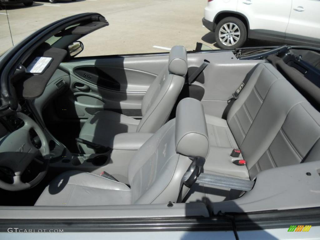 Medium Graphite Interior 2002 Ford Mustang V6 Convertible Photo #46067476