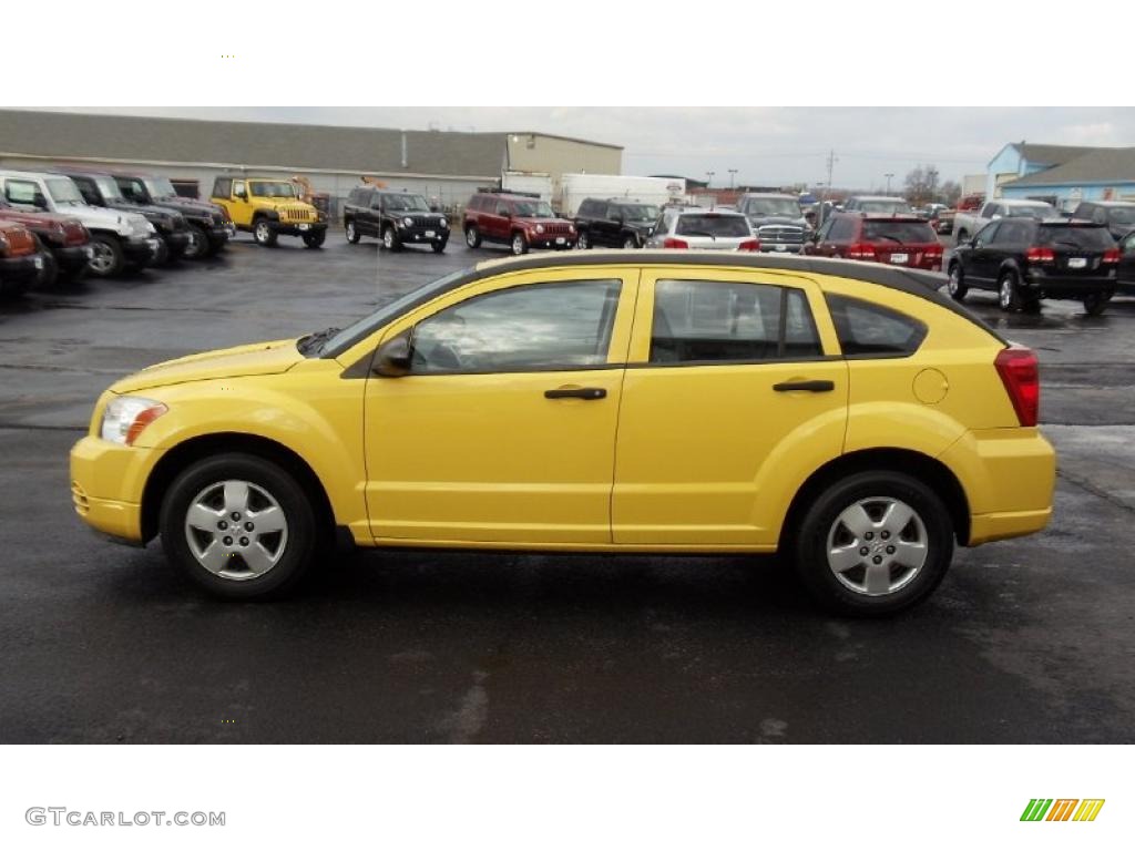 2007 Caliber SE - Solar Yellow / Pastel Slate Gray photo #4