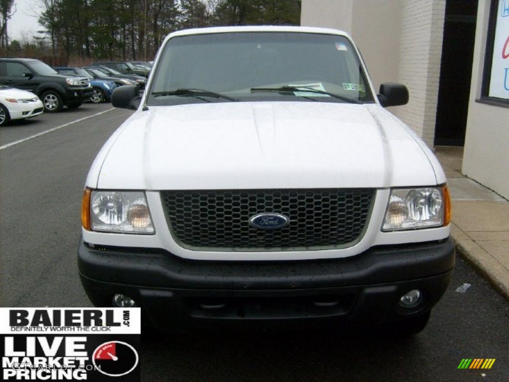 2001 Ranger Edge SuperCab 4x4 - Oxford White / Medium Prairie Tan photo #2