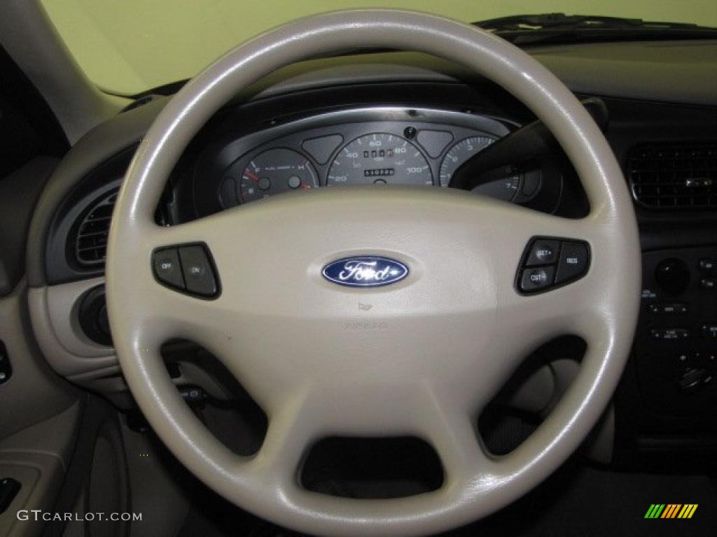 2000 Ford Taurus SE Medium Parchment Steering Wheel Photo #46073622