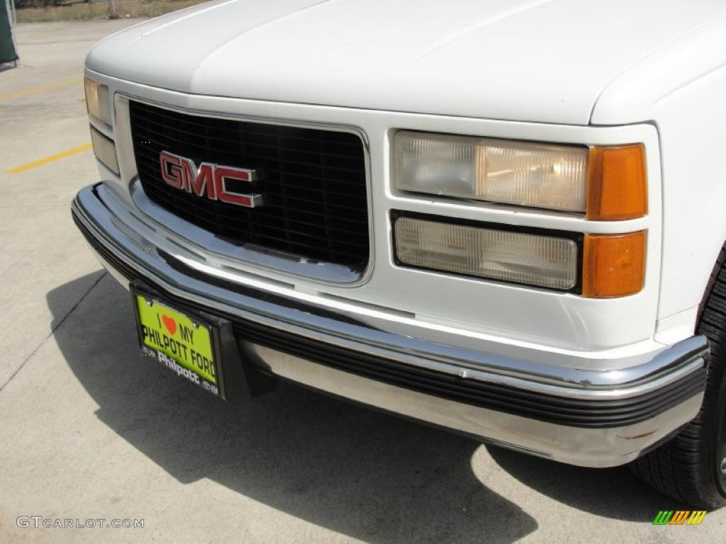1997 Sierra 1500 SLE Extended Cab - Olympic White / Pewter Gray photo #11