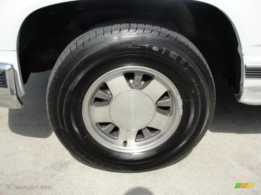 1997 Sierra 1500 SLE Extended Cab - Olympic White / Pewter Gray photo #12