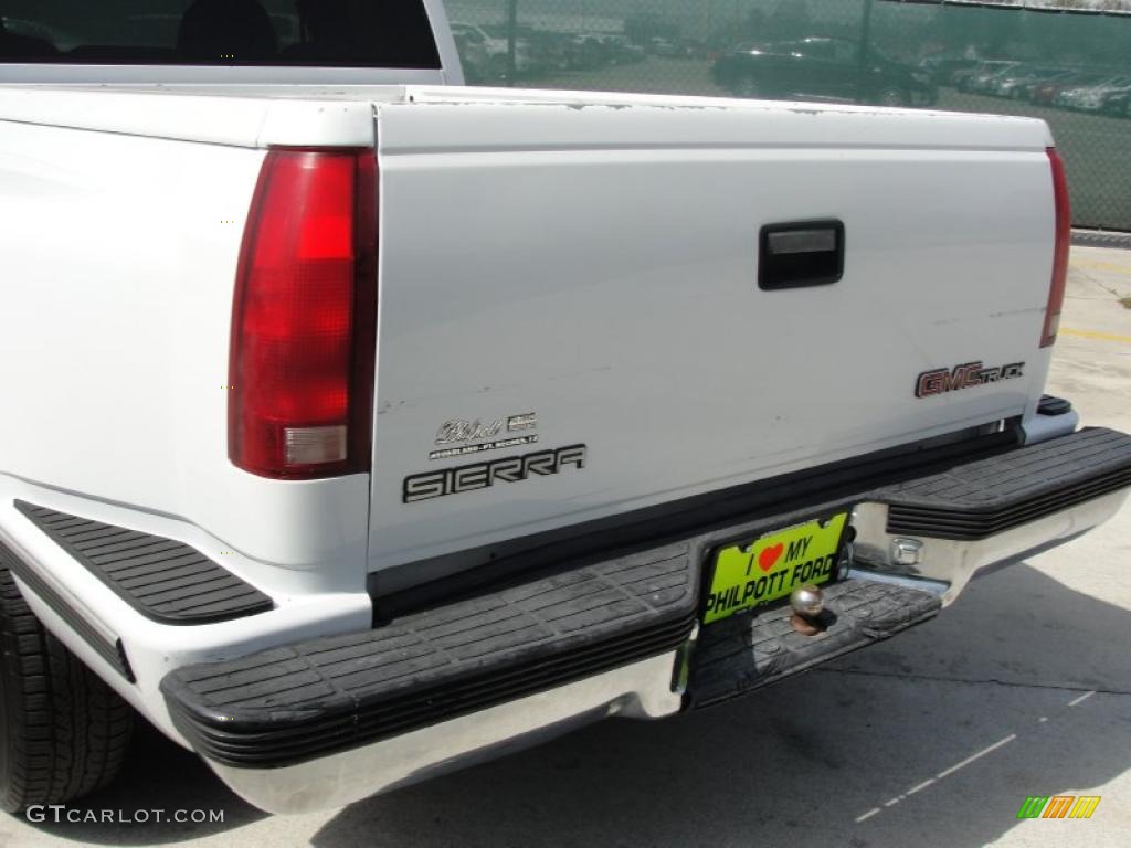 1997 Sierra 1500 SLE Extended Cab - Olympic White / Pewter Gray photo #19