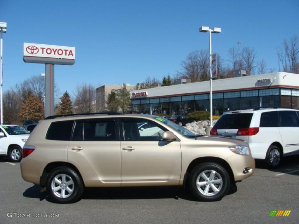 Sandy Beach Metallic 2009 Toyota Highlander V6 4WD Exterior Photo #46077000
