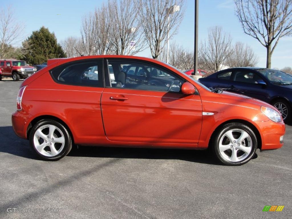 Tango Red 2008 Hyundai Accent SE Coupe Exterior Photo #46077387