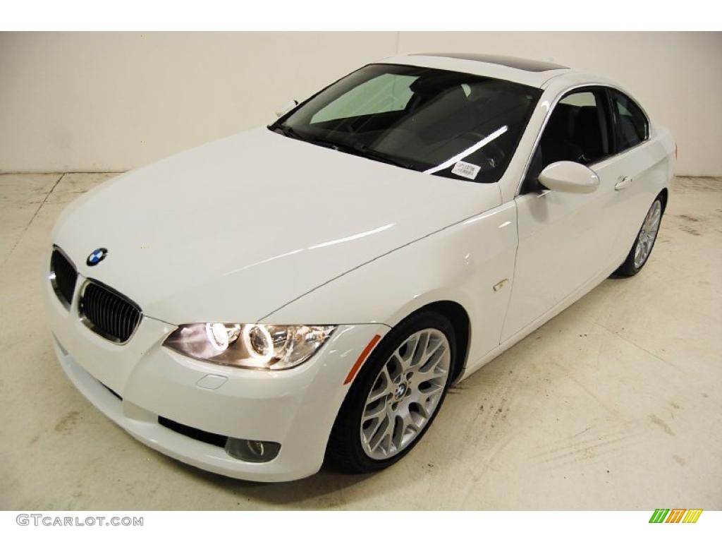 2008 3 Series 328i Coupe - Alpine White / Black photo #10