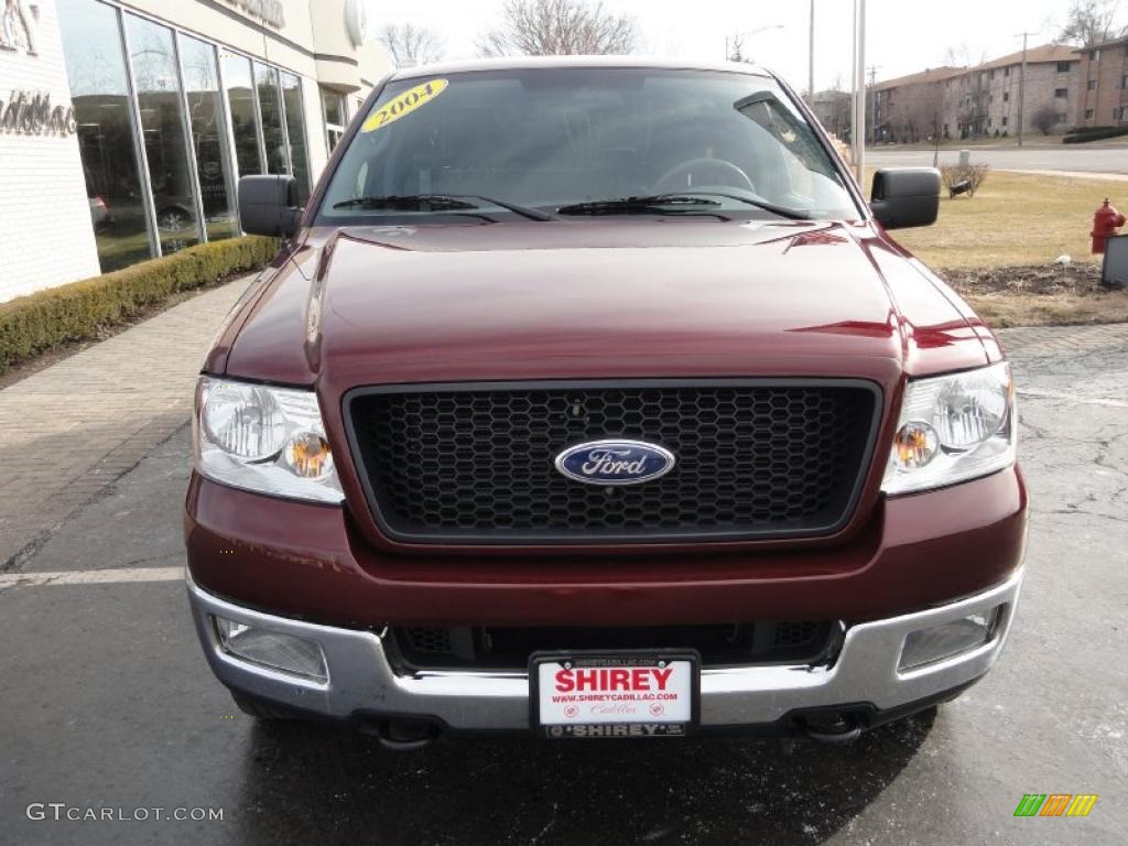 2004 F150 XLT SuperCab 4x4 - Dark Toreador Red Metallic / Medium Graphite photo #2