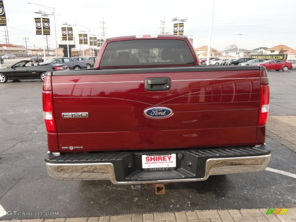 2004 F150 XLT SuperCab 4x4 - Dark Toreador Red Metallic / Medium Graphite photo #5