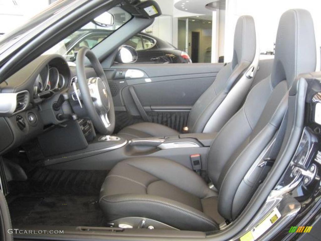 Black Interior 2011 Porsche 911 Turbo S Cabriolet Photo #46079062