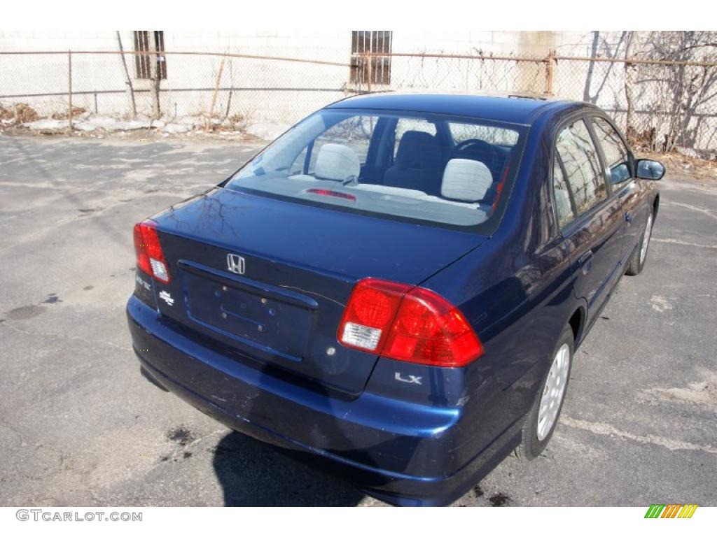 2004 Civic LX Sedan - Eternal Blue Pearl / Gray photo #4