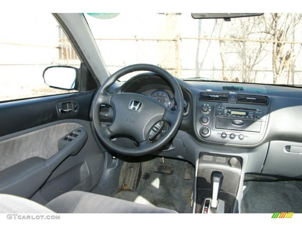 2004 Civic LX Sedan - Eternal Blue Pearl / Gray photo #19