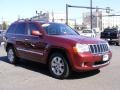 2008 Red Rock Crystal Pearl Jeep Grand Cherokee Overland 4x4  photo #35