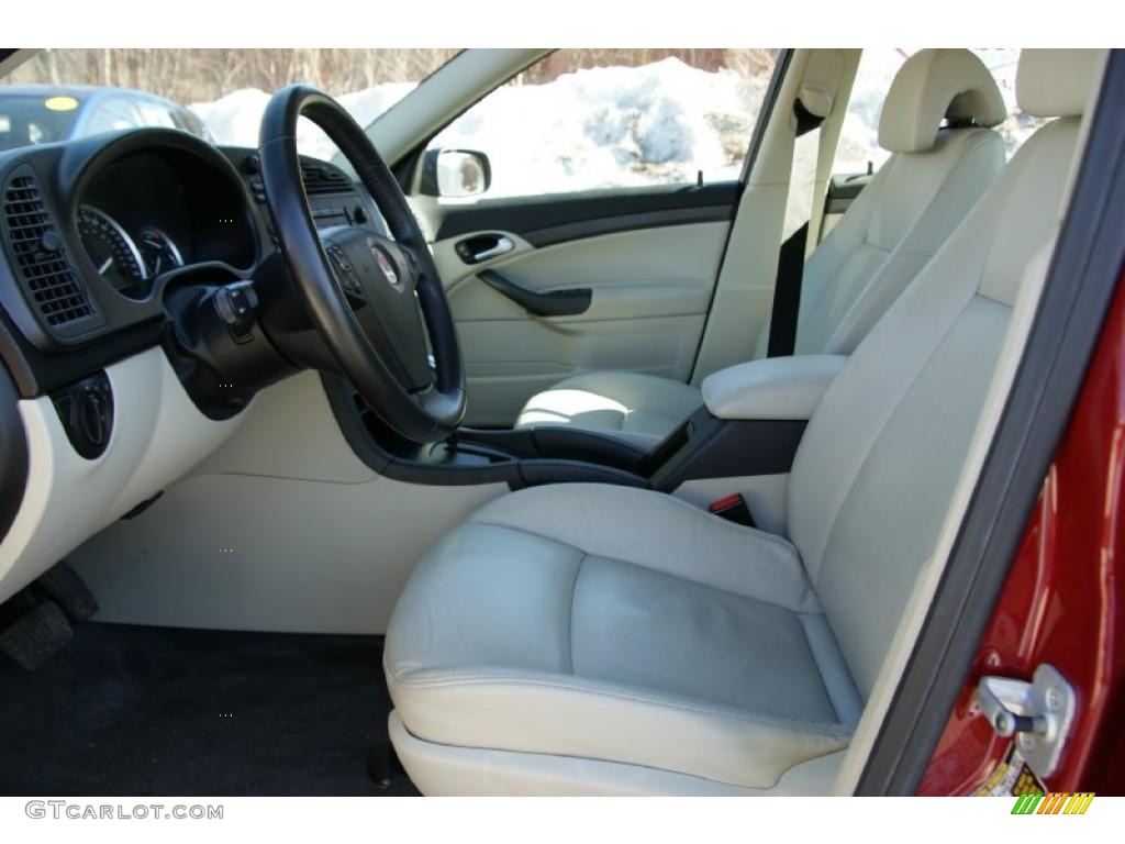 Parchment Interior 2005 Saab 9-3 Linear Sport Sedan Photo #46080476