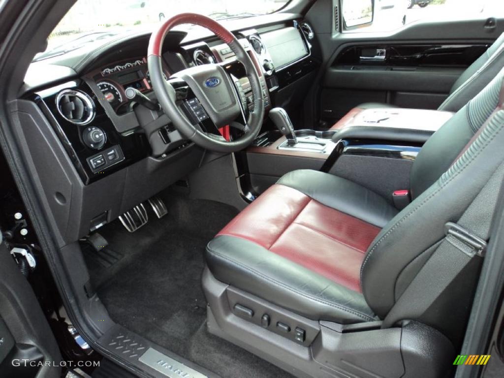 Harley Davidson Lava Red/Black Interior 2010 Ford F150 Harley-Davidson SuperCrew Photo #46081139